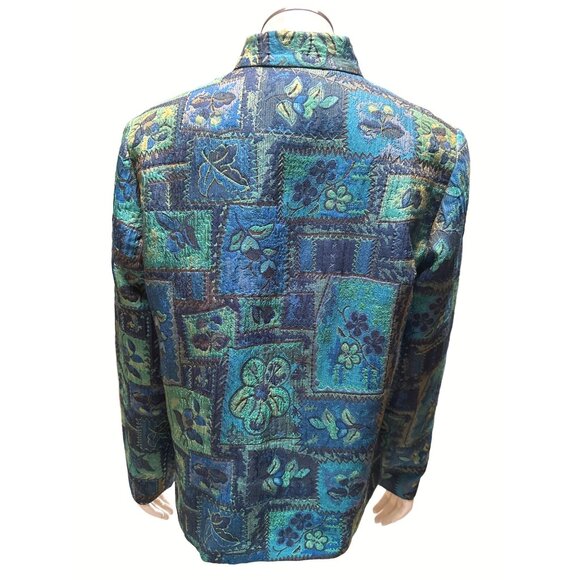 Coldwater Creek Womens XS Mandarin Collar Tapestry Jacket - Picture 3 of 8